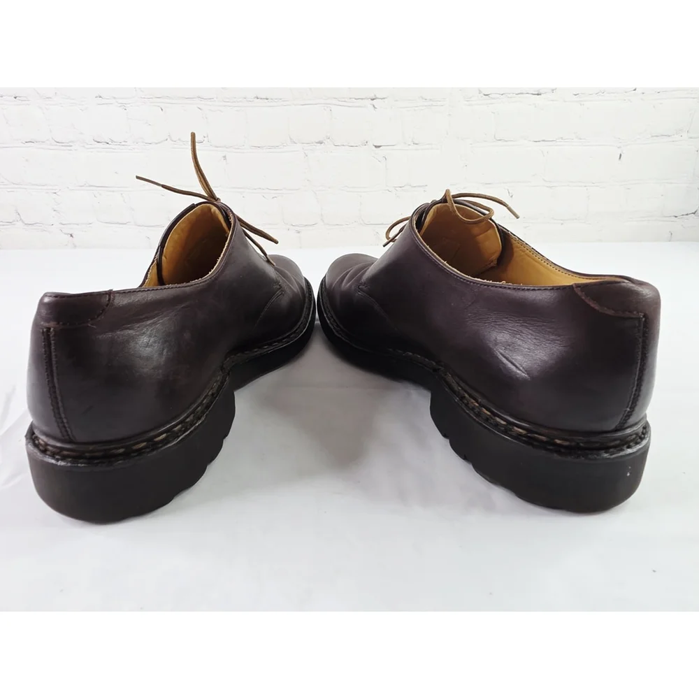 Heschung 1934 Leather Lace Up Oxford Derby Dress Shoes Plain Toe Men's Size 8